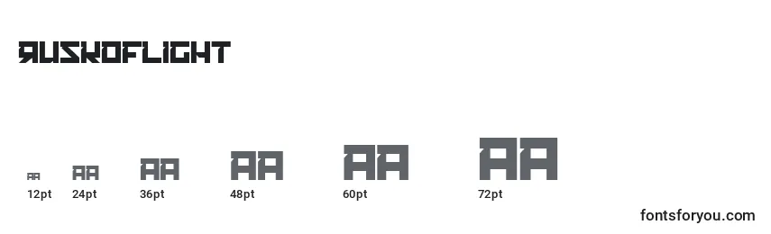 RuskofLight Font Sizes