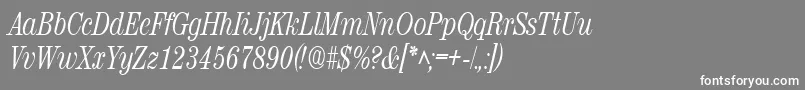 フォントRubyscriptnarrowRegular – 灰色の背景に白い文字