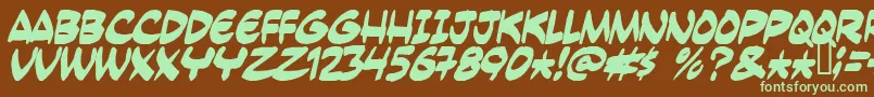 Yesterdays Font – Green Fonts on Brown Background