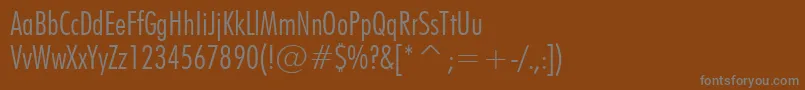 Шрифт FuturaLightCondensedBt – серые шрифты на коричневом фоне