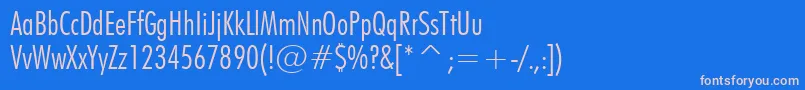 Шрифт FuturaLightCondensedBt – розовые шрифты на синем фоне