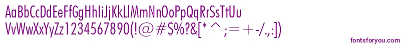 FuturaLightCondensedBt Font – Purple Fonts on White Background