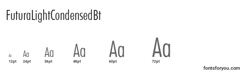 FuturaLightCondensedBt Font Sizes