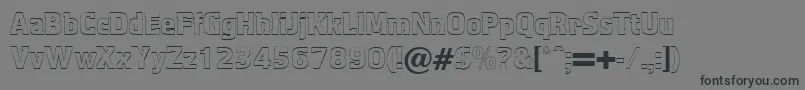 fuente AquariusoutlineRegularDb – Fuentes Negras Sobre Fondo Gris
