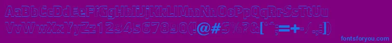 AquariusoutlineRegularDb Font – Blue Fonts on Purple Background