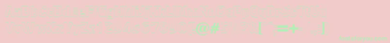 AquariusoutlineRegularDb Font – Green Fonts on Pink Background