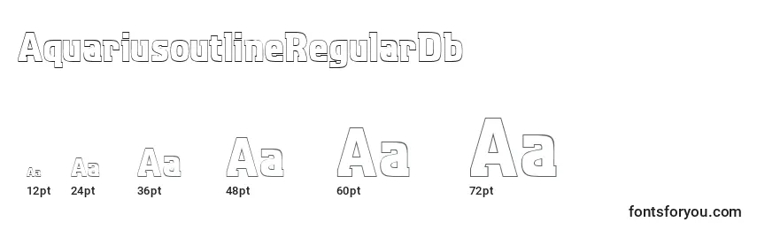 Размеры шрифта AquariusoutlineRegularDb