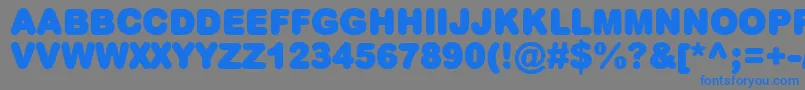 PlumpMt Font – Blue Fonts on Gray Background