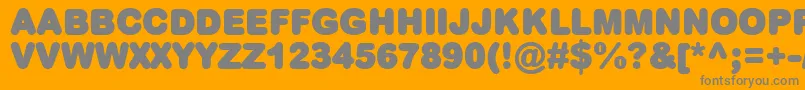 PlumpMt Font – Gray Fonts on Orange Background