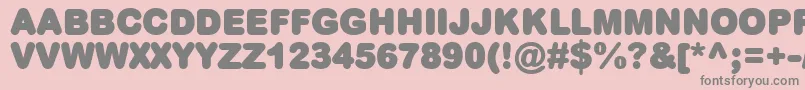 PlumpMt Font – Gray Fonts on Pink Background