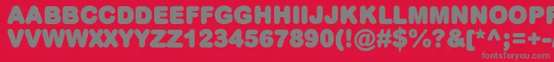 PlumpMt Font – Gray Fonts on Red Background