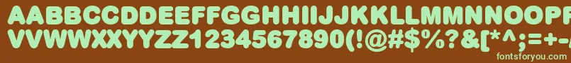 PlumpMt Font – Green Fonts on Brown Background