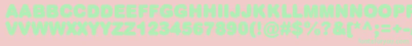 PlumpMt Font – Green Fonts on Pink Background