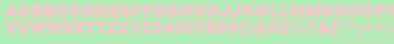 PlumpMt Font – Pink Fonts on Green Background