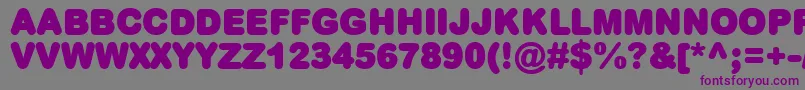 PlumpMt Font – Purple Fonts on Gray Background
