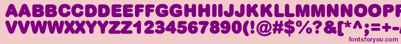 PlumpMt Font – Purple Fonts on Pink Background