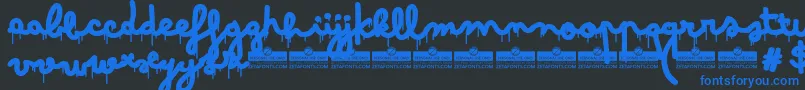 BimboDrippingJumboTrial Font – Blue Fonts on Black Background