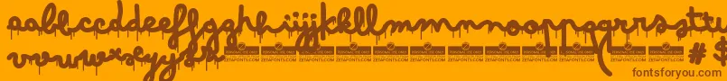 Police BimboDrippingJumboTrial – polices brunes sur fond orange
