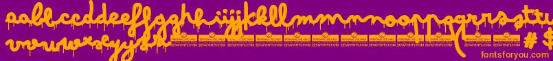 BimboDrippingJumboTrial Font – Orange Fonts on Purple Background