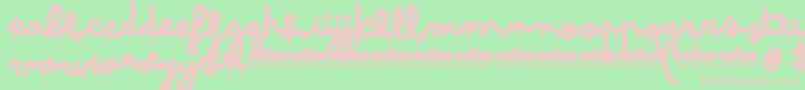 BimboDrippingJumboTrial-Schriftart – Rosa Schriften auf grünem Hintergrund