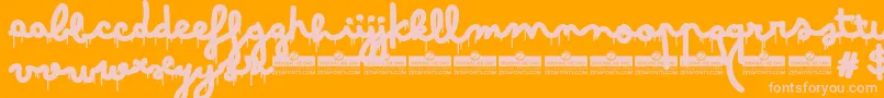 fuente BimboDrippingJumboTrial – Fuentes Rosadas Sobre Fondo Naranja