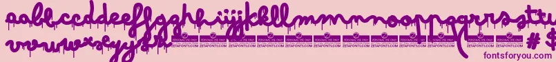 BimboDrippingJumboTrial Font – Purple Fonts on Pink Background