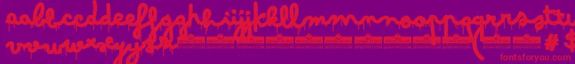 Police BimboDrippingJumboTrial – polices rouges sur fond violet