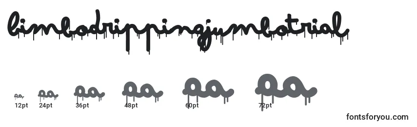BimboDrippingJumboTrial Font Sizes