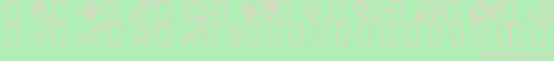 Pictanimos Font – Pink Fonts on Green Background