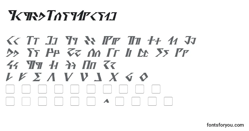 Schriftart DavekBoldItalic – Alphabet, Zahlen, spezielle Symbole