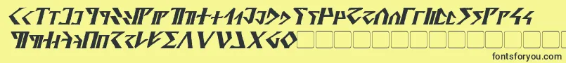 DavekBoldItalic Font – Black Fonts on Yellow Background