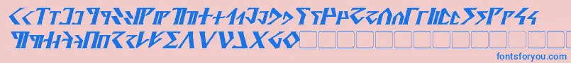 DavekBoldItalic Font – Blue Fonts on Pink Background