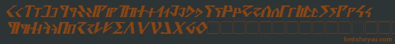 DavekBoldItalic Font – Brown Fonts on Black Background
