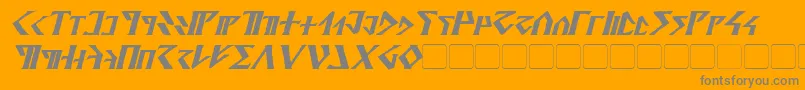 DavekBoldItalic Font – Gray Fonts on Orange Background