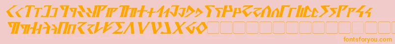 DavekBoldItalic Font – Orange Fonts on Pink Background
