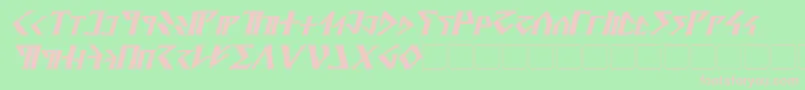 フォントDavekBoldItalic – 緑の背景にピンクのフォント