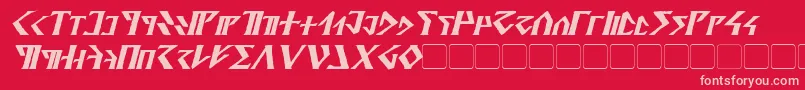 DavekBoldItalic Font – Pink Fonts on Red Background