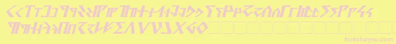 DavekBoldItalic Font – Pink Fonts on Yellow Background