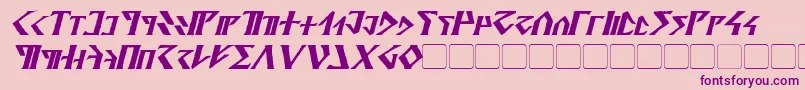 DavekBoldItalic Font – Purple Fonts on Pink Background