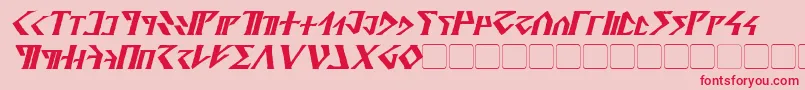 DavekBoldItalic-Schriftart – Rote Schriften auf rosa Hintergrund