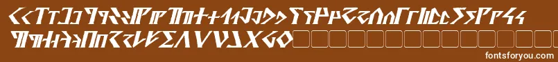 DavekBoldItalic Font – White Fonts on Brown Background