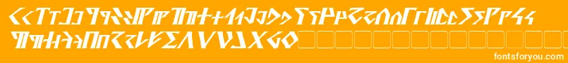 フォントDavekBoldItalic – オレンジの背景に白い文字
