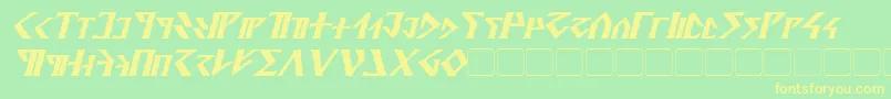 DavekBoldItalic Font – Yellow Fonts on Green Background