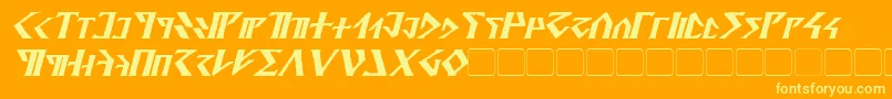 More about DavekBoldItalic Font DavekBoldItalic Font – Yellow Fonts on Orange Background