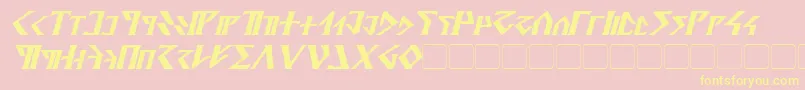 DavekBoldItalic Font – Yellow Fonts on Pink Background