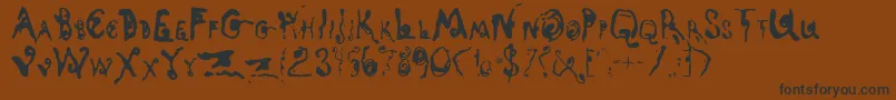 Weitere Informationen zur Kyots-Schriftart Kyots-Schriftart – Schwarze Schriften auf braunem Hintergrund