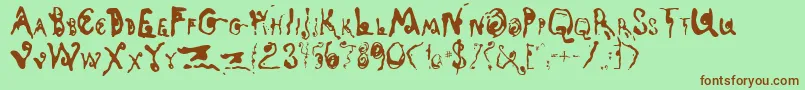 Kyots Font – Brown Fonts on Green Background
