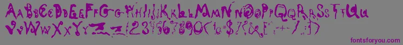 Kyots Font – Purple Fonts on Gray Background