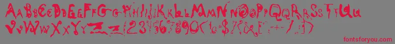 Kyots Font – Red Fonts on Gray Background