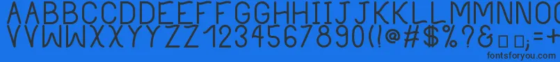 フォントPhilippineBold – 黒い文字の青い背景